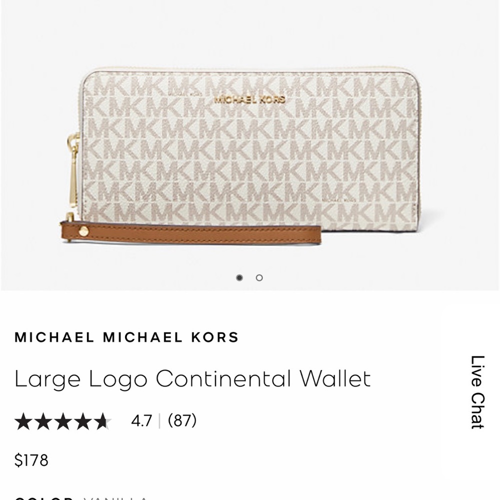 Michael Kors white wallet